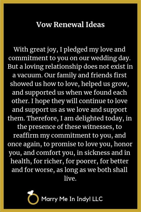 Today before family and friends, I renew my commitment to you. . Christian vow renewal ceremony script